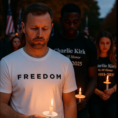 FREEDOM T-Shirt / In All Honor – Charlie Kirk (1993–2025)