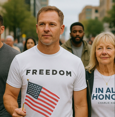 FREEDOM T-Shirt / In All Honor – Charlie Kirk (1993–2025)