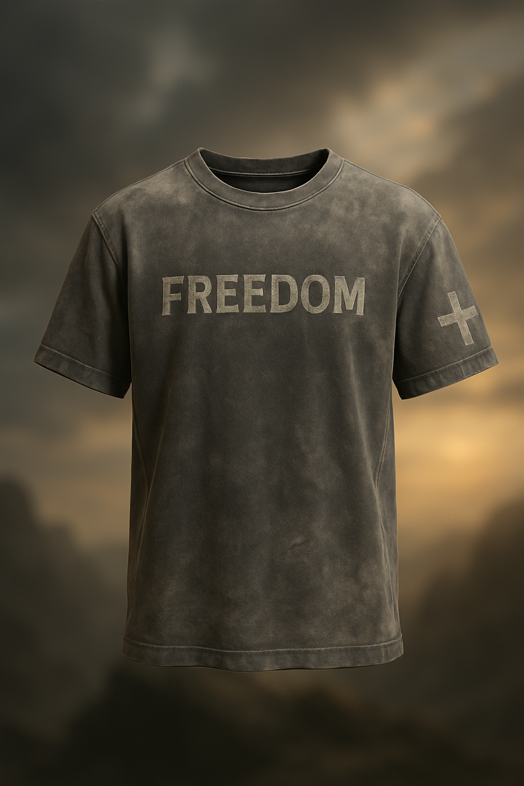 Men's Casual "FREEDOM" Print T-shirt