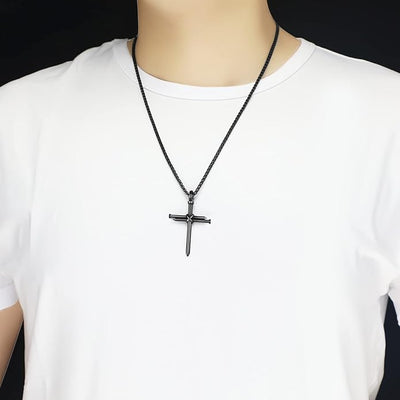 Nail Cross Necklace