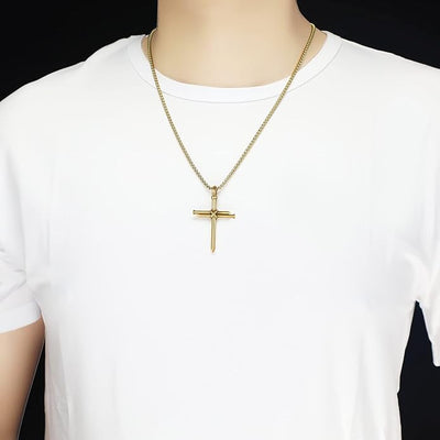 Nail Cross Necklace