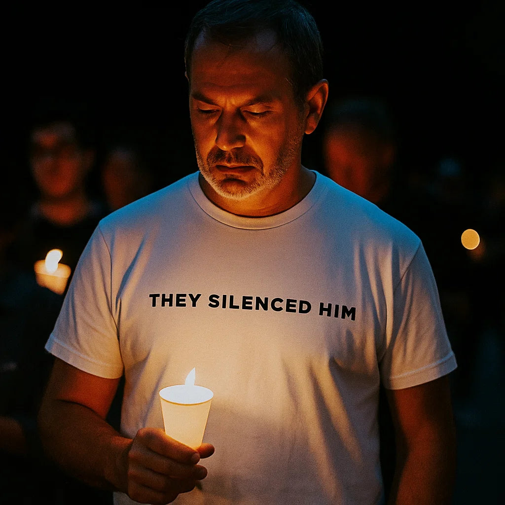 "They Silenced Him" T-Shirt / In All Honor – Charlie Kirk