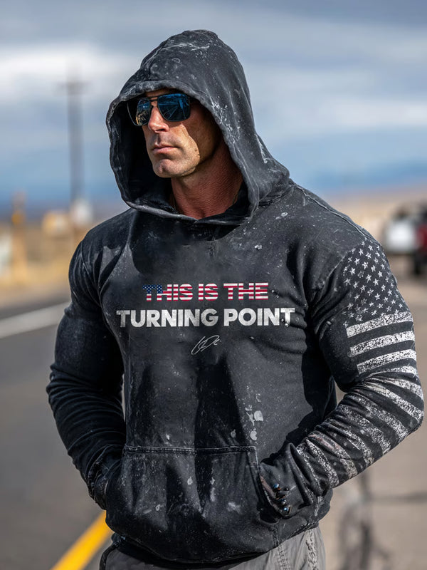 This is the Turning Point" Print Hoodie, Charlie Kirk Hoodie